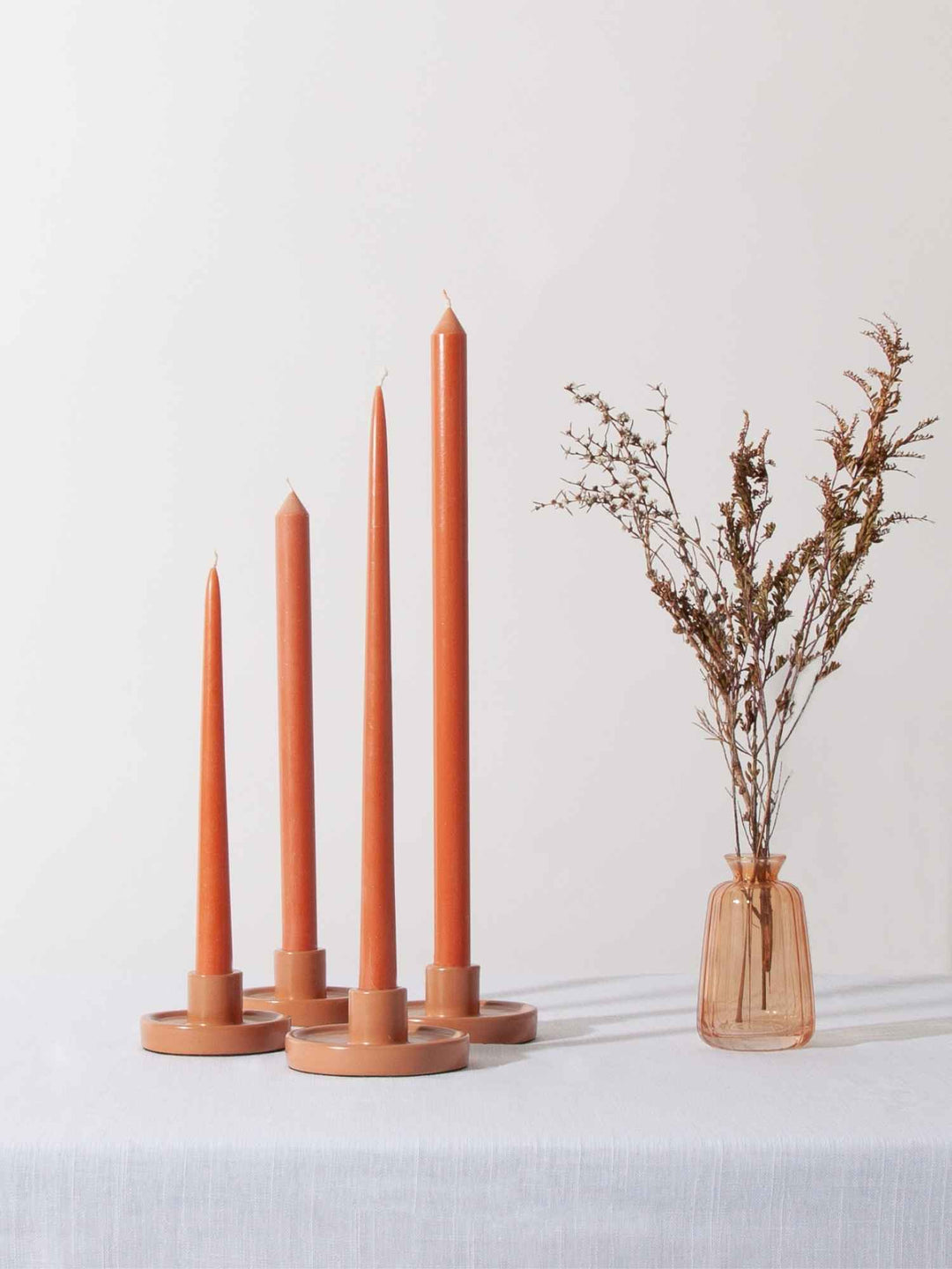 Baked Clay 25cm Taper Candles Pack of 4