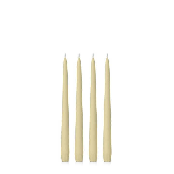 Buttercream 25cm Taper Candles Pack of 4