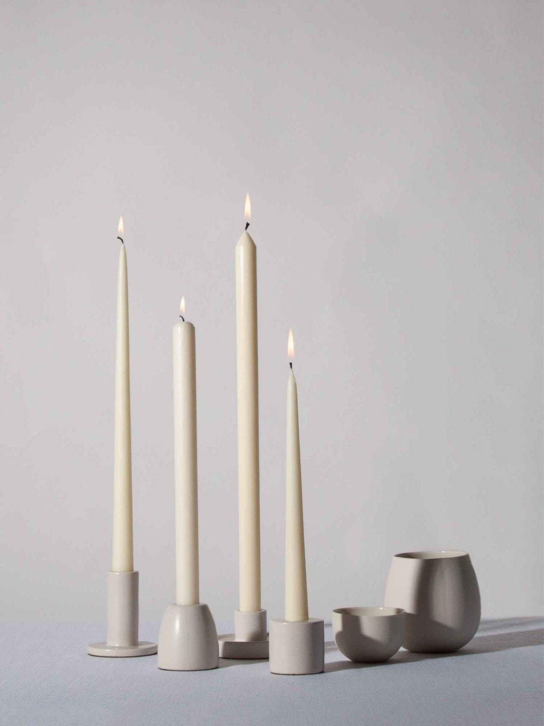 Buttercream 25cm Taper Candles Pack of 4