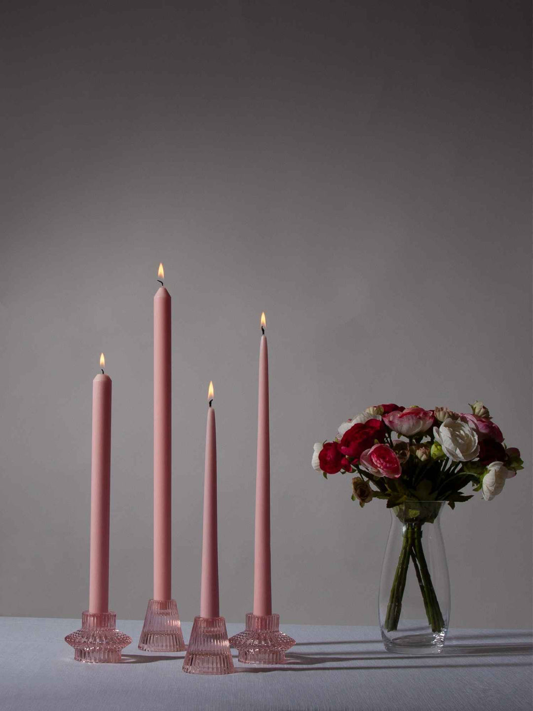 Blush Pink 25cm Taper Candles Pack of 4