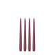 Burgundy 25cm Taper Candles Pack of 4