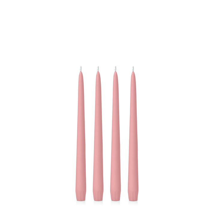 Coral Pink 25cm Taper Candles Pack of 4