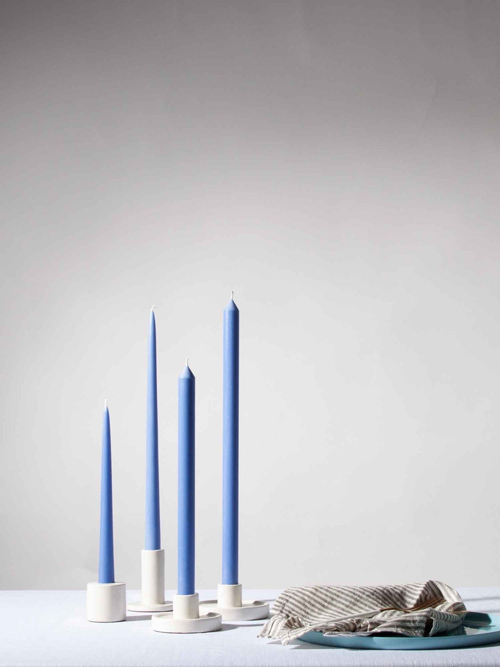 Dusty Blue 25cm Taper Candles Pack of 4