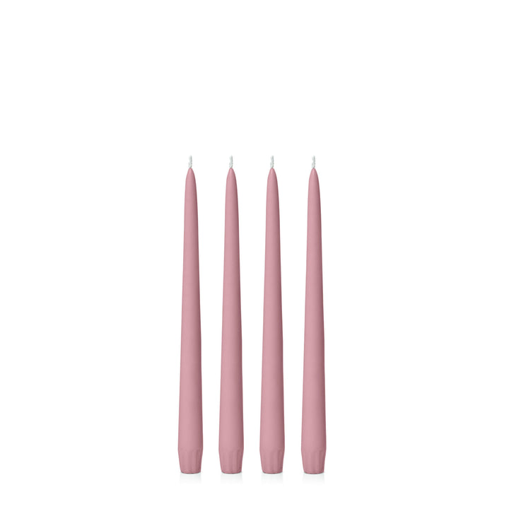 Dusty Pink 25cm Taper Candles Pack of 4