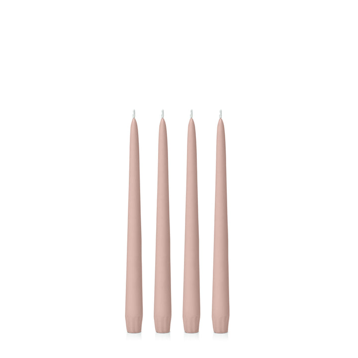 Heritage Rose 25cm Taper Candles Pack of 4