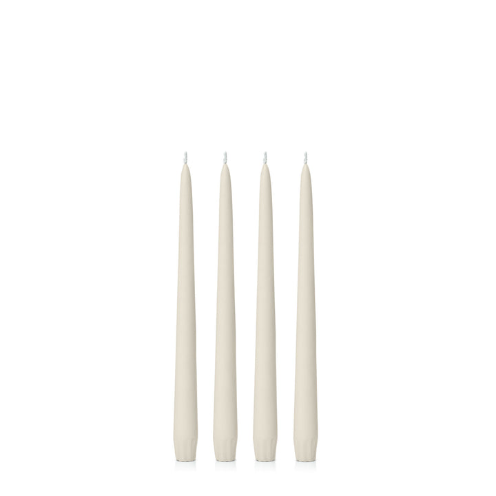 Ivory 25cm Taper Candles Pack of 4