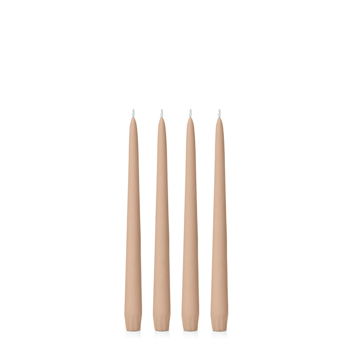 Latte 25cm Taper Candles Pack of 4