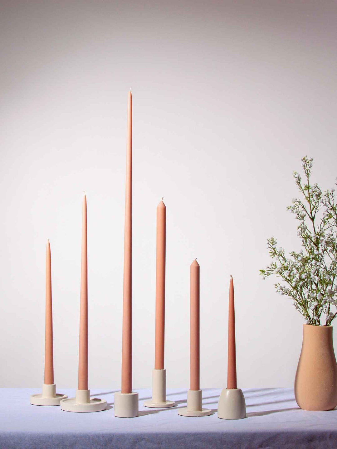 Latte 25cm Taper Candles Pack of 4