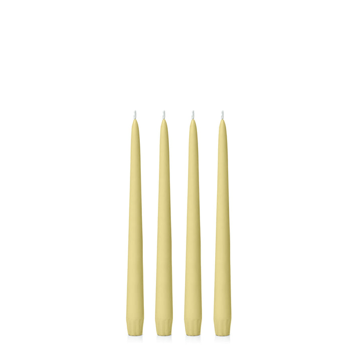 Lemon 25cm Taper Candles Pack of 4