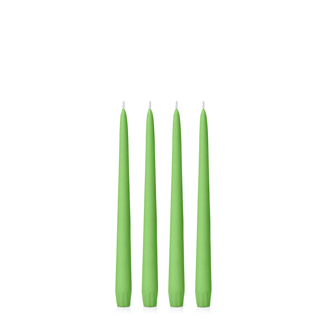 Lime 25cm Taper Candles Pack of 4