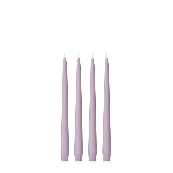 Lilac 25cm Taper Candles Pack of 4