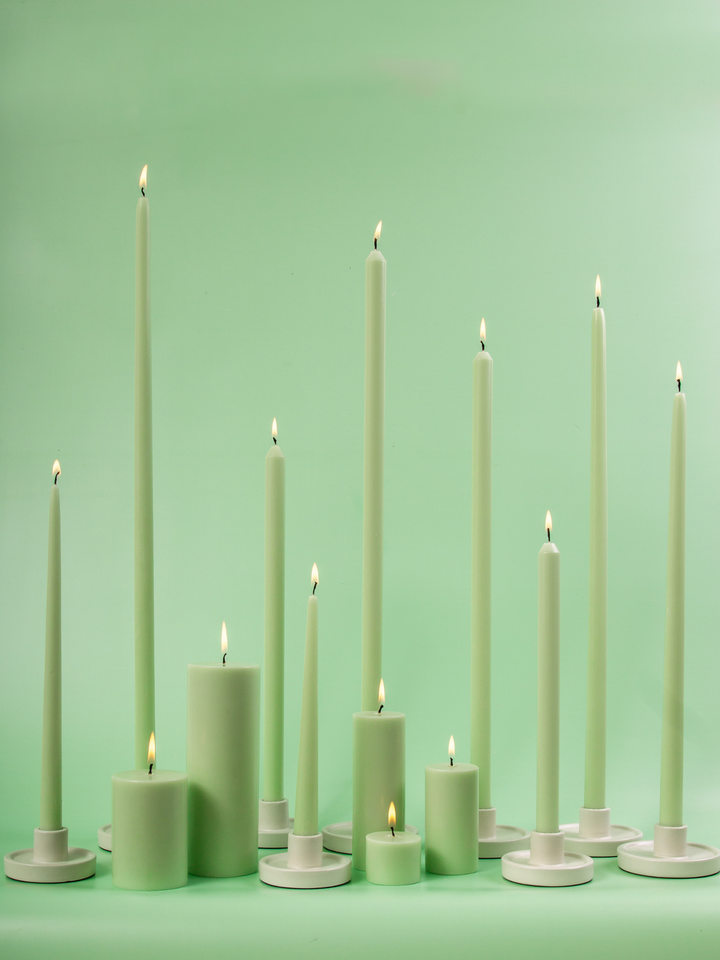 Matcha 25cm Taper Candles Pack of 4