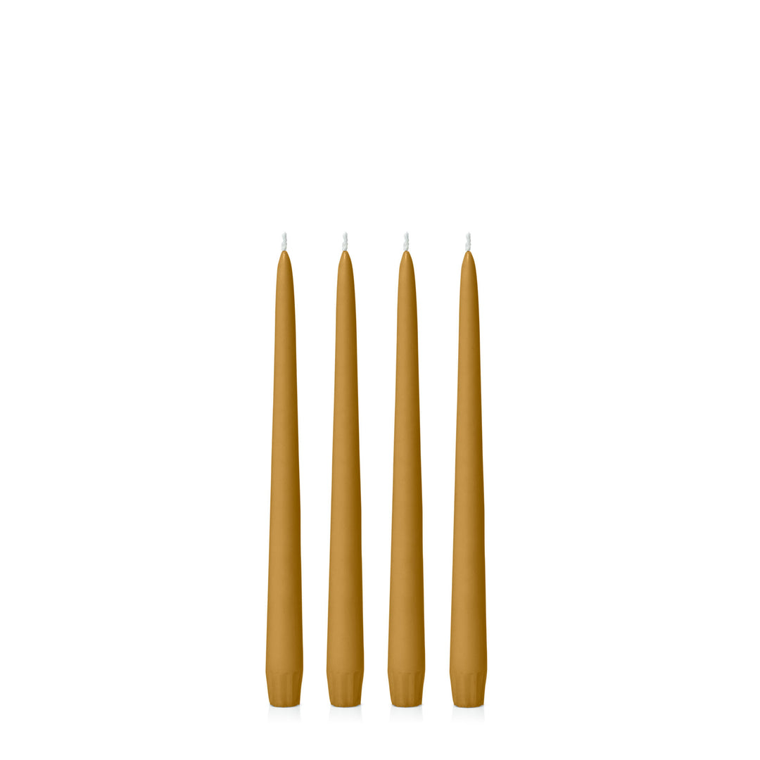 Mustard 25cm Taper Candles Pack of 4