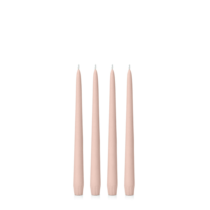 Nude 25cm Taper Candles Pack of 4