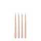 Nude 25cm Taper Candles Pack of 4