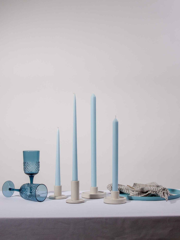 Pastel Blue 25cm Taper Candles Pack of 4