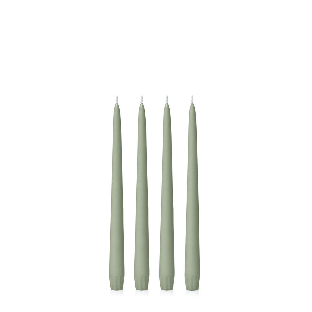 Pale Eucalypt 25cm Taper Candles Pack of 4