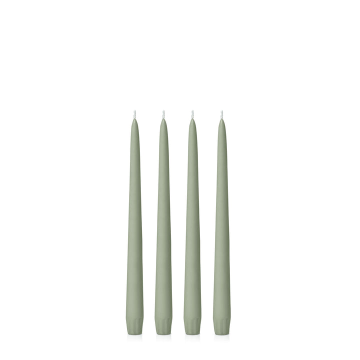 Pale Eucalypt 25cm Taper Candles Pack of 4