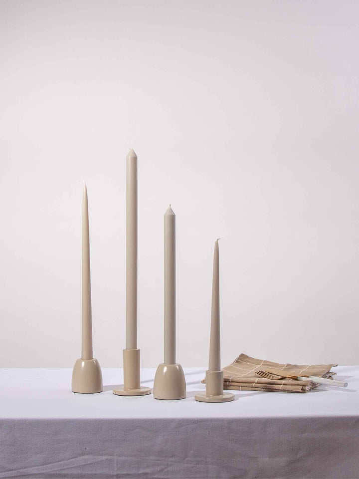 Pale Eucalypt 25cm Taper Candles Pack of 4