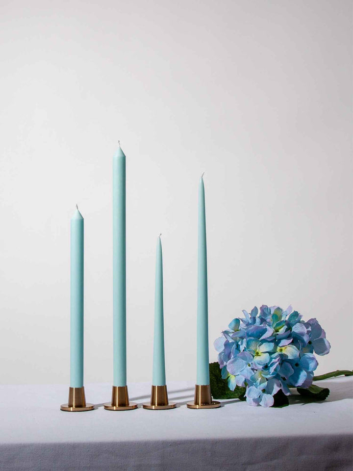 Pastel Teal 25cm Taper Candles Pack of 4