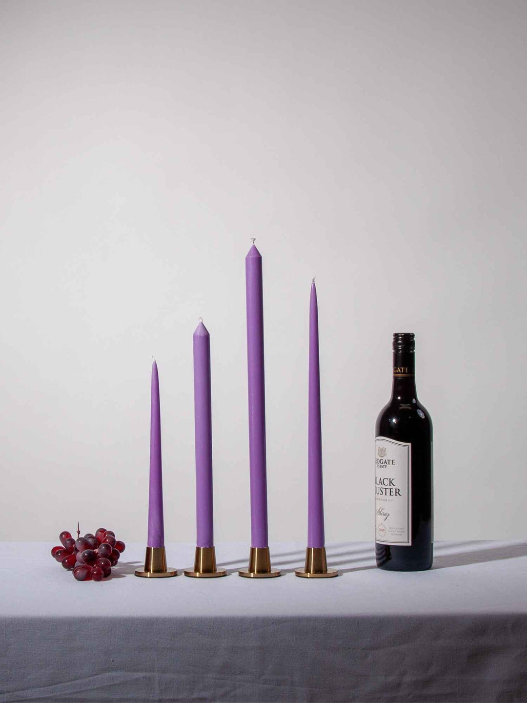 Purple 25cm Taper Candles Pack of 4