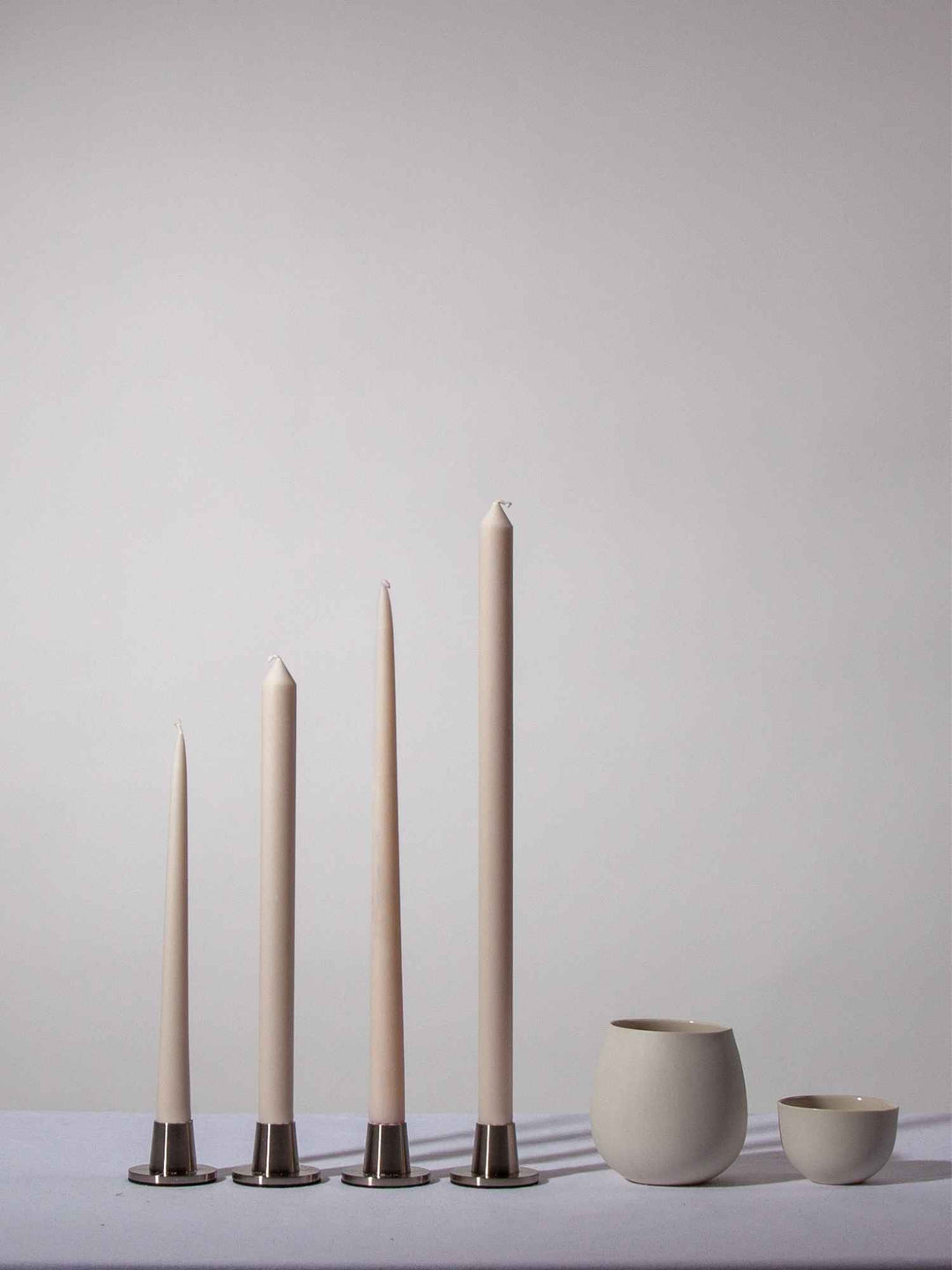 Sandstone 25cm Taper Candles Pack of 4