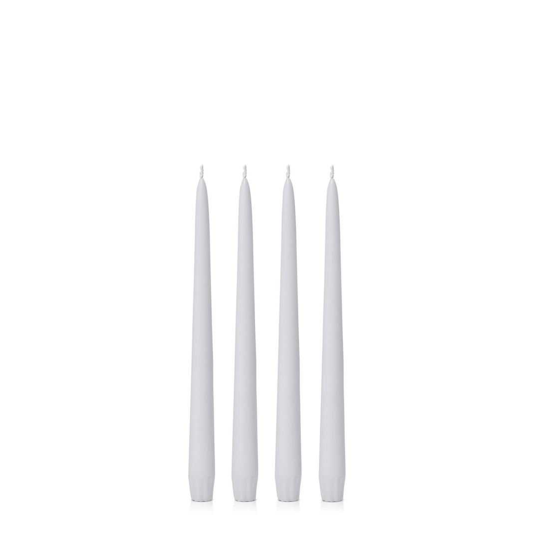 Silver Grey 25cm Taper Candles Pack of 4