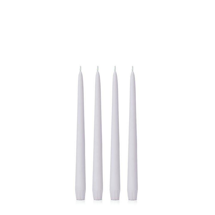 Silver Grey 25cm Taper Candles Pack of 4