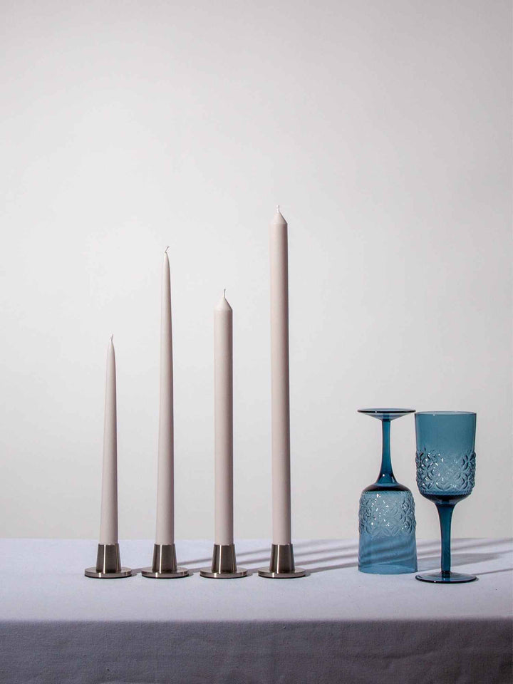 Stone 25cm Taper Candles Pack of 4