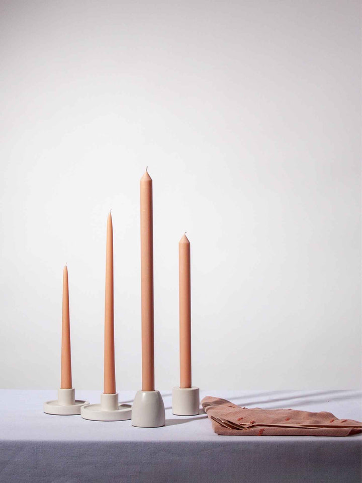 Toffee 25cm Taper Candles Pack of 4