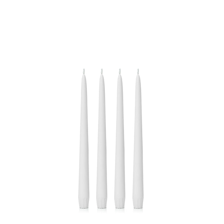 White 25cm Taper Candles Pack of 4