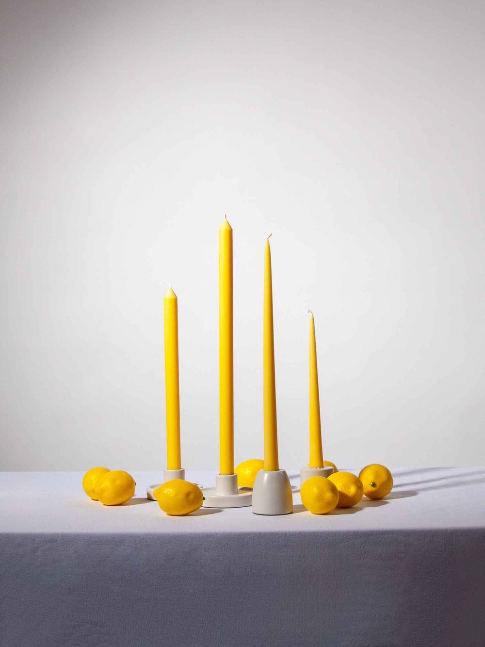 Yellow 25cm Taper Candles Pack of 4