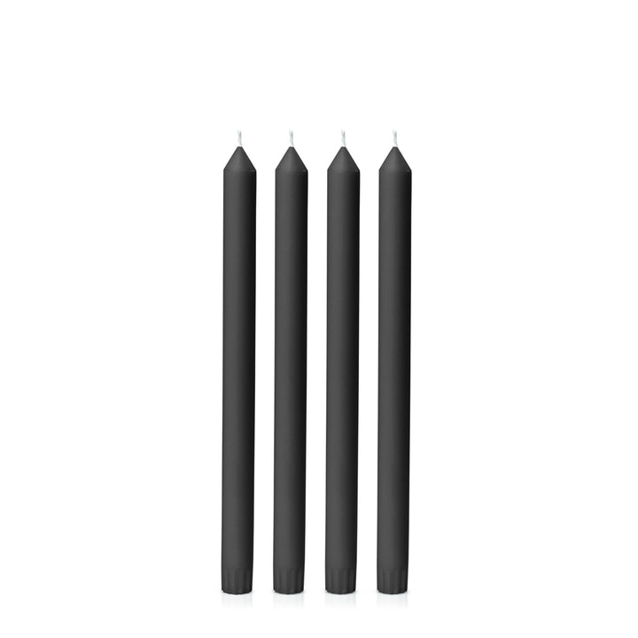 Black 30cm Dinner Candles Pack of 4