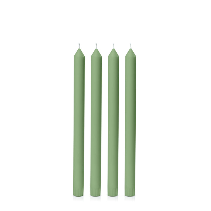 Green 30cm Dinner Candles Pack of 4