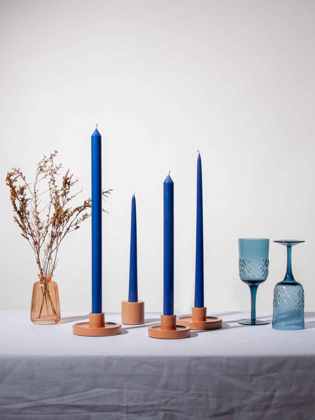 Navy 30cm Dinner Candles Pack of 4