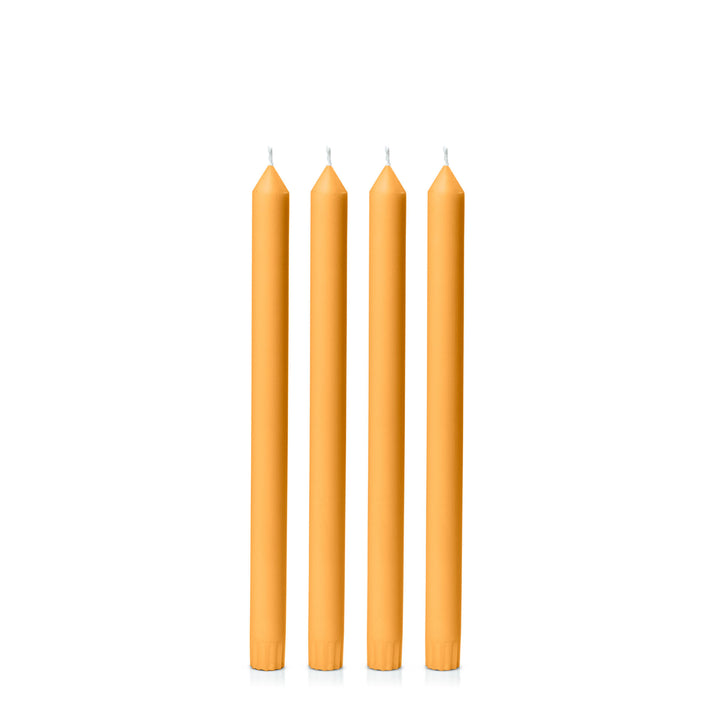 Orange 30cm Dinner Candles Pack of 4