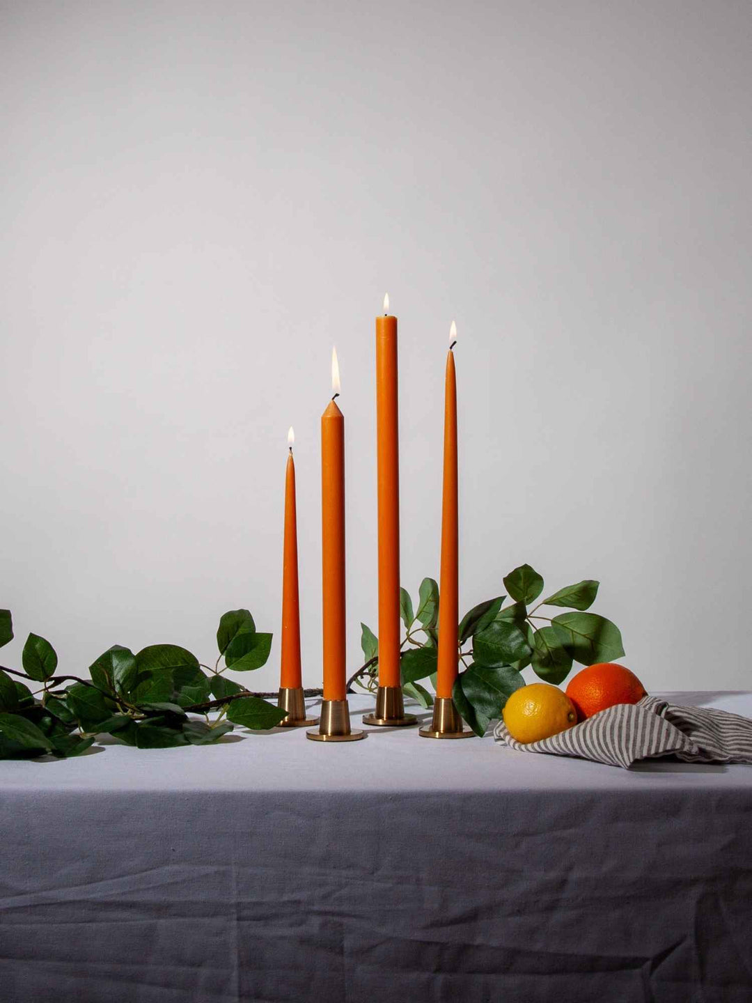 Orange 30cm Dinner Candles Pack of 4