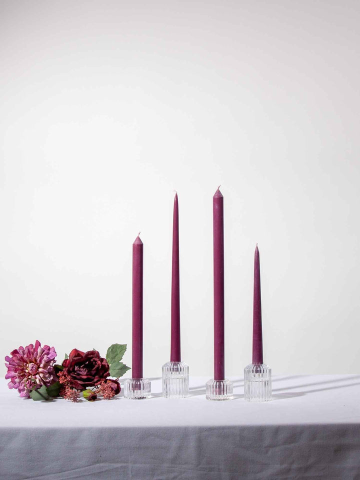 Plum 30cm Dinner Candles Pack of 4