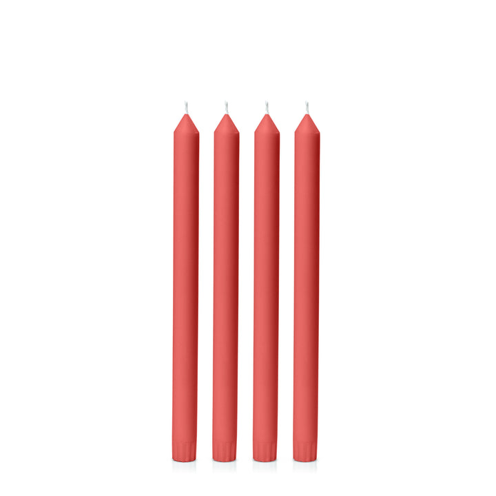 Red 30cm Dinner Candles Pack of 4