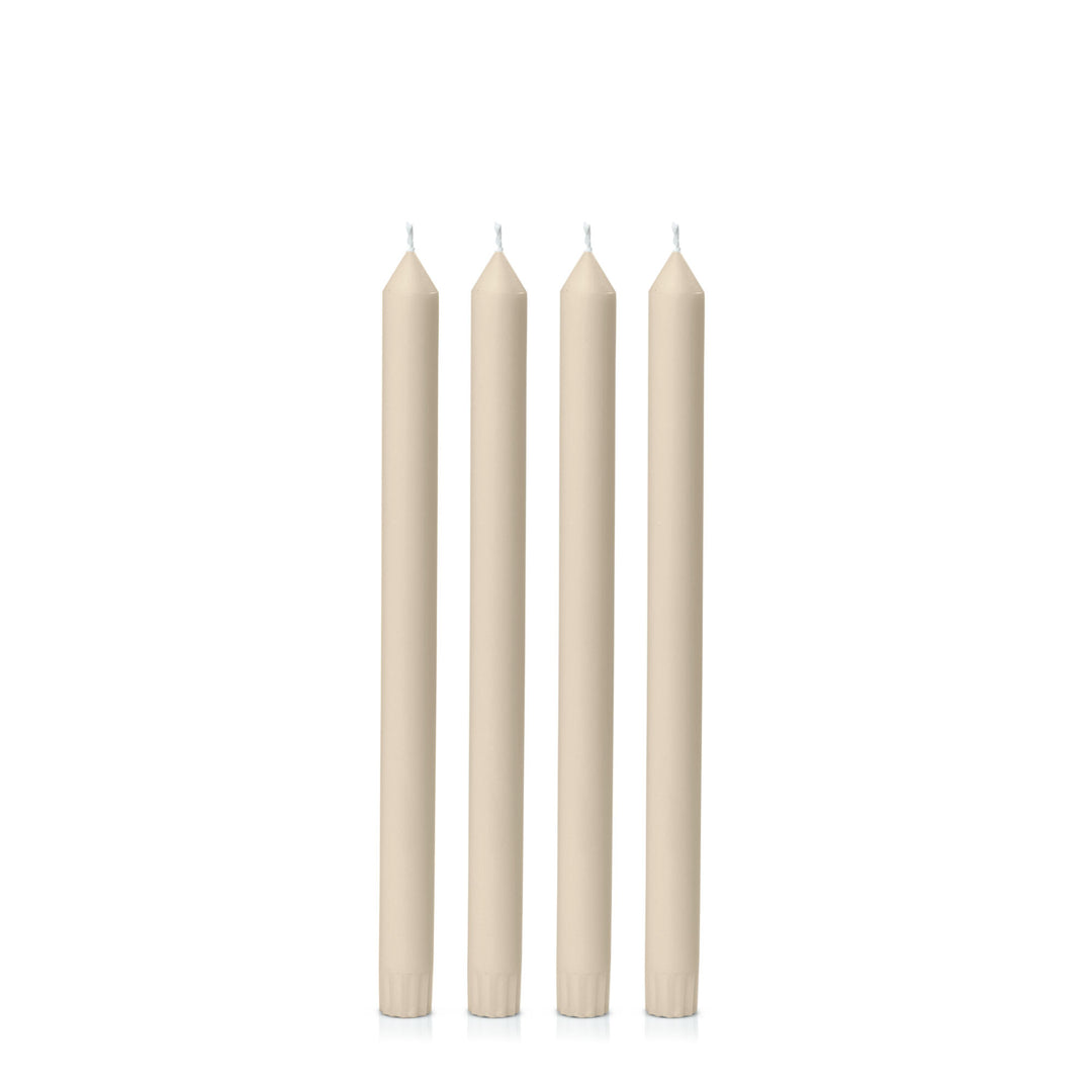 Sandstone 30cm Dinner Candles Pack of 4