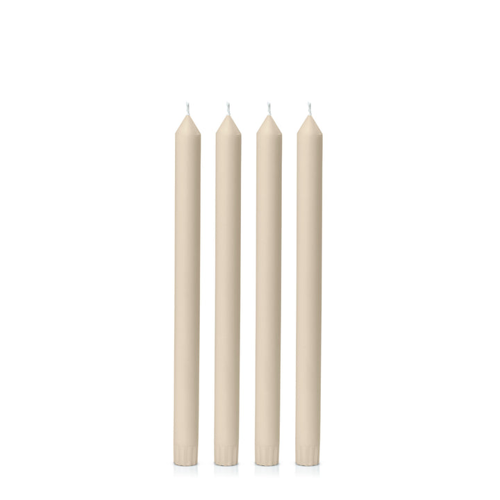 Sandstone 30cm Dinner Candles Pack of 4