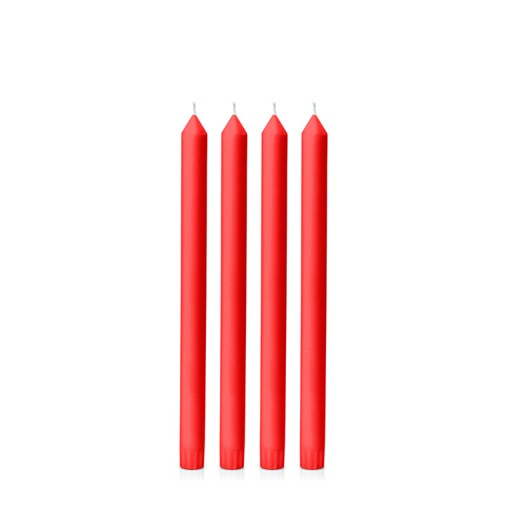 Scarlet 30cm Dinner Candles Pack of 4