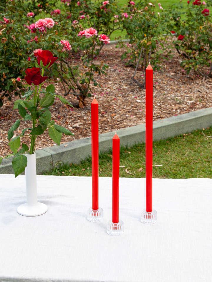 Scarlet 30cm Dinner Candles Pack of 4