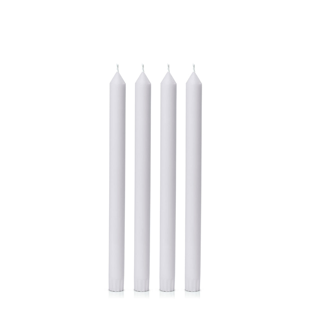 Silver Grey 30cm Dinner Candles Pack of 4