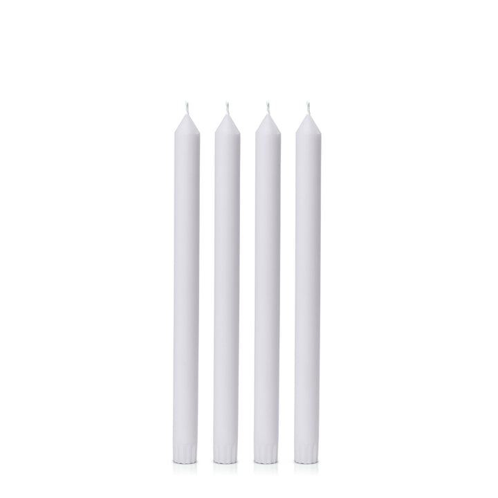 Silver Grey 30cm Dinner Candles Pack of 4