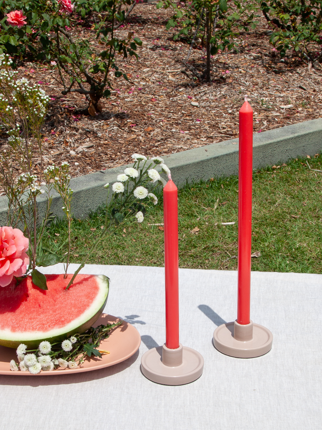 Watermelon 30cm Dinner Candles Pack of 4