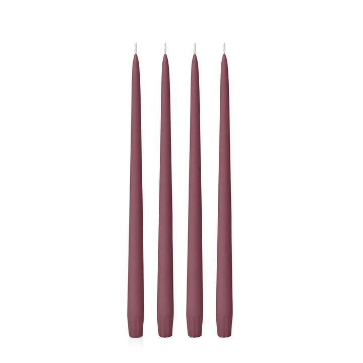 Burgundy 35cm Taper Candles Pack of 4