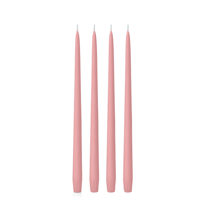 Coral Pink 35cm Taper Candles Pack of 4