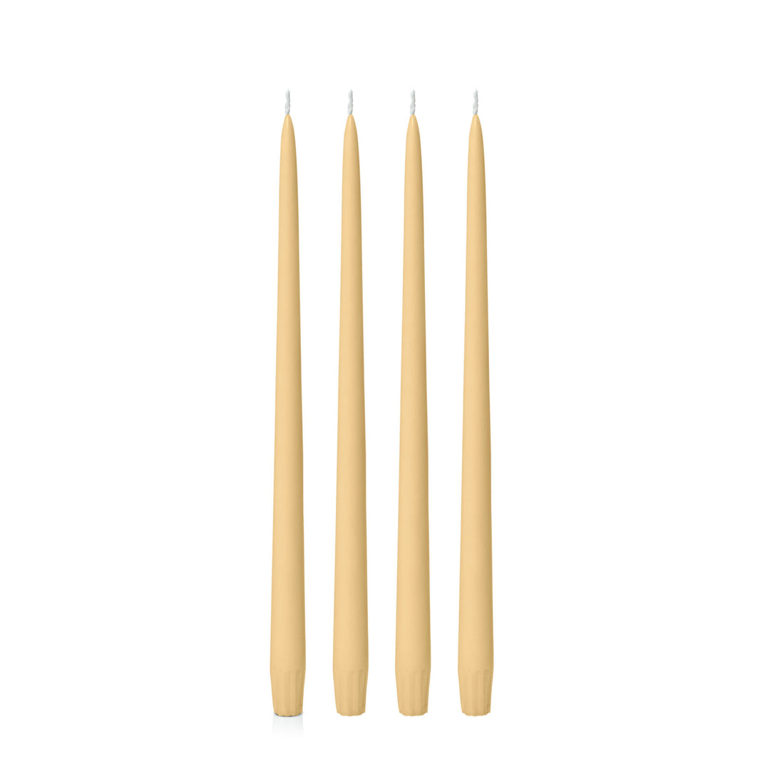 Gold 35cm Taper Candles Pack of 4