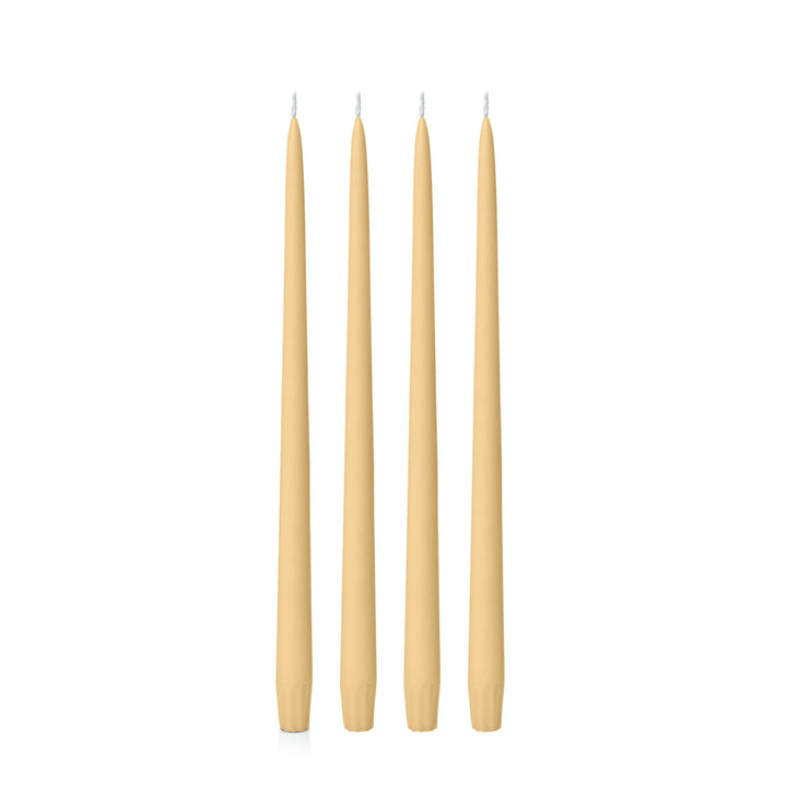 Gold 35cm Taper Candles Pack of 4